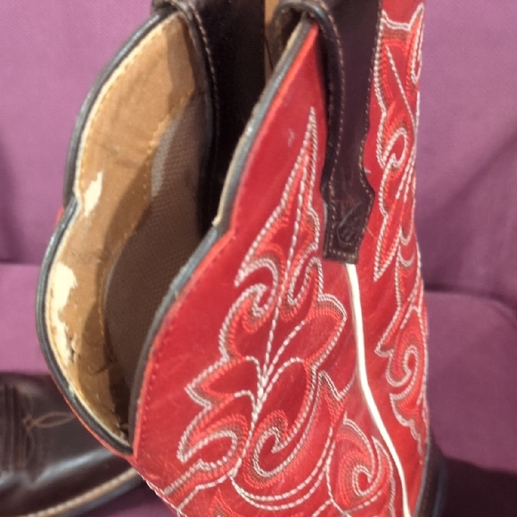 Ariat Red and Brown Heeled Boots - Picture 5 of 10
